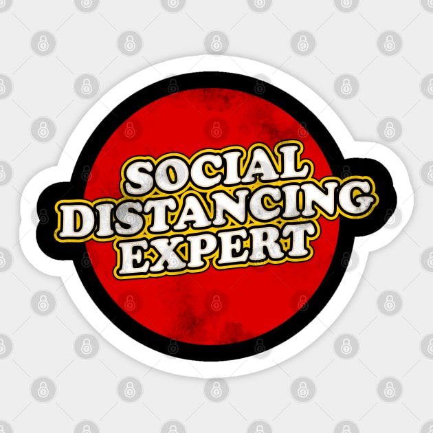 social distancing expert Sticker by sober artwerk